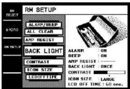SONY STRDA7ES - RM SETUP screen - 1
