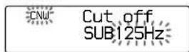 SONY XDP210EQ - Adjusting the cut-off frequency — Crossover Network (CNW) - 3