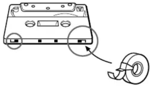 SONY TCWE675 - Para grabar un casete carente de lengüetas de proteccion contra el bomrado - 1