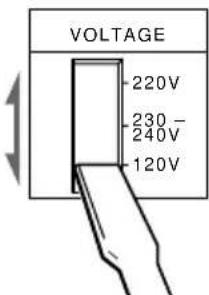 SONY TCWE675 - Réglage du sélecteur de tension (uniquement pour les modèles avec sélecteur de tension) - 1