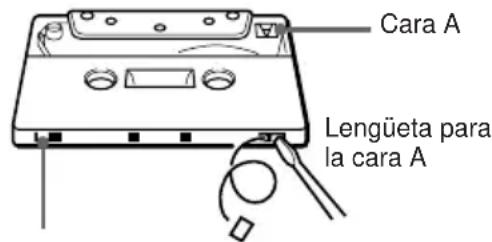 SONY TCWE675 - Para proteger la grabacion de la cara A o de la B - 1