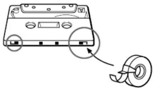 SONY TCWE675 - Pour enregistrer sur une cassette sans languette de protection - 1