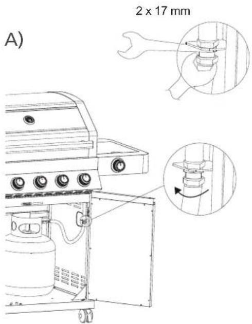 Rösle BBQ Station Videro G3S - Montage du tuyau flexible et du régulateur de pression - 2