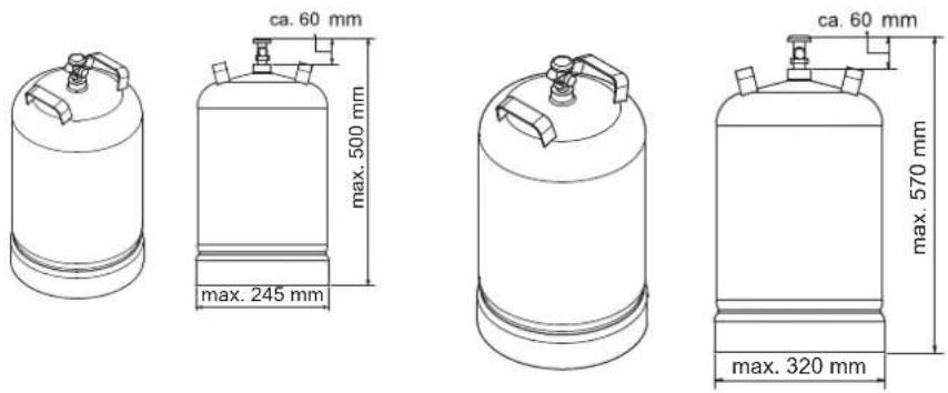 Rösle BBQ Station Videro G3S - Taille maximale de la bouteille de gaz - 1