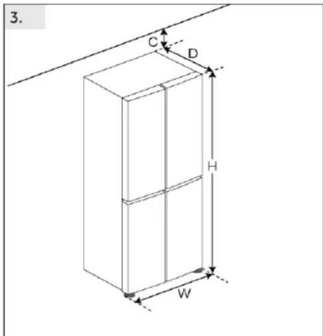 HAIER HTF520IP7 - Recomanaciones d'espai - 3