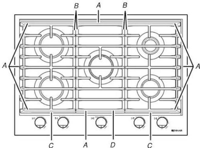 JENN-AIR JGC3530GS - Surface Grates - 1