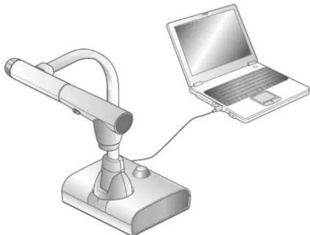 Elmo TT12F - 3-2 Utilisation par branchement à un ordinateur avec le cable USB - 1