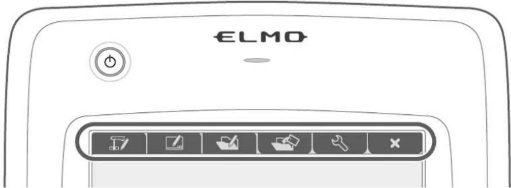 Elmo TT12F - Selection de la façon d'utiliser la tablette à stylet à partir du menu tablette - 1
