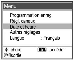 PANASONIC NVMV16S - Réglage de la Date et heure - 1