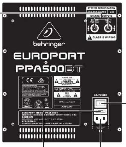 BEHRINGER Europort PPA2000BT - GARANTIE LIMITEE - 4