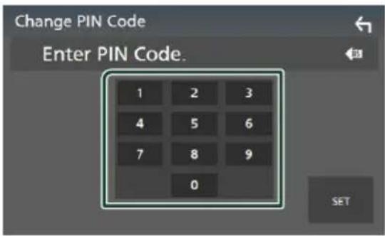 KENWOOD DNR476S - Modifiez le code PIN - 1