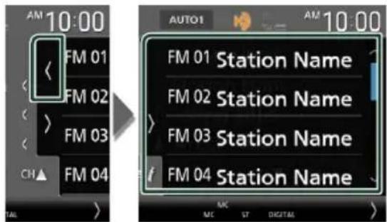 KENWOOD DNR476S - Sélection des préselections - 1