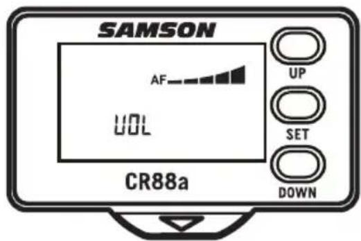 SAMSON Expedition XP310w - Impostazione del volume del ricevitore - 1