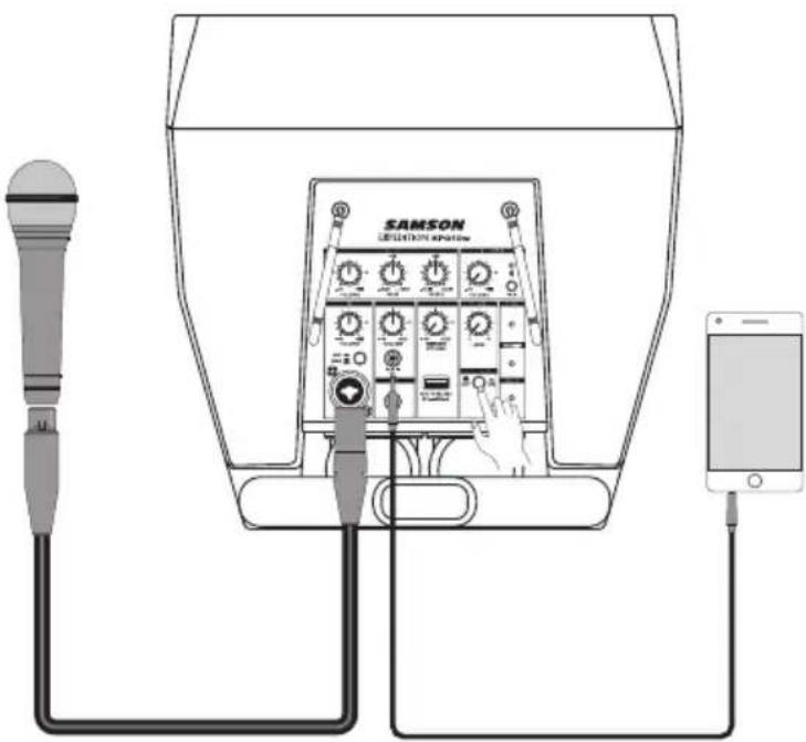 SAMSON Expedition XP310w - Uso dell'interruttore Voiceover - 1