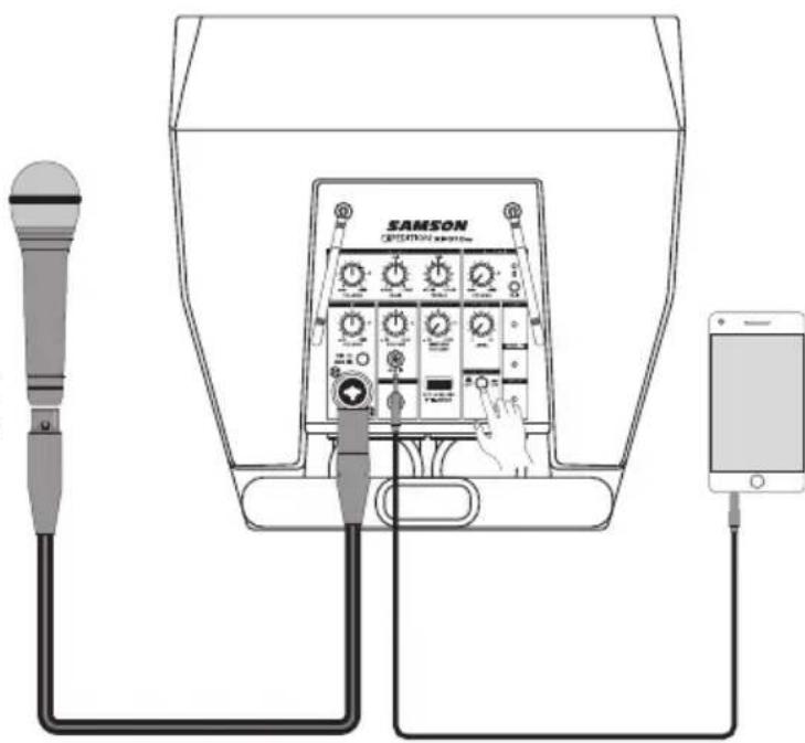SAMSON Expedition XP310w - Utilisation de l'interrupteur de voix-off - 1