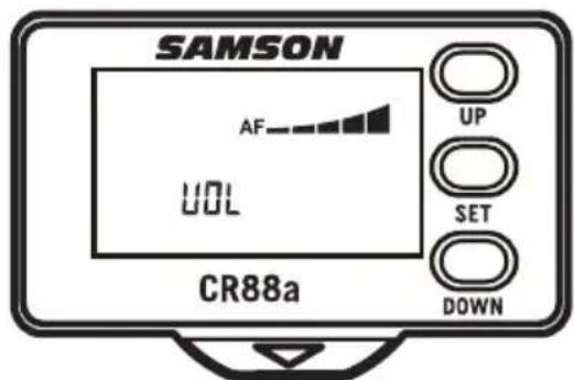 SAMSON Expedition XP310w - Réglage du volume du récepteur - 2