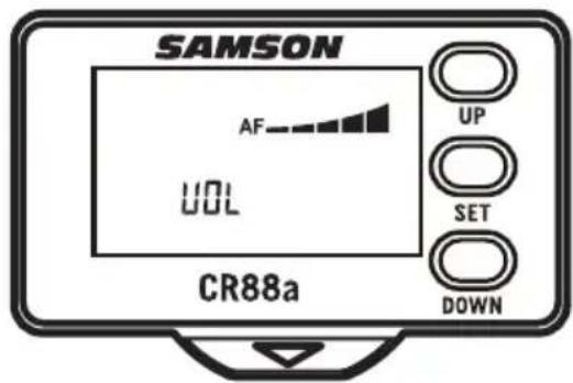 SAMSON Expedition XP310w - Ajuste del volumen del receptor - 2