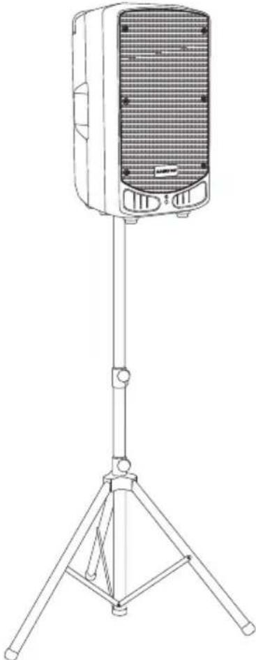 SAMSON Expedition XP310w - Using a Speaker Stand - 1
