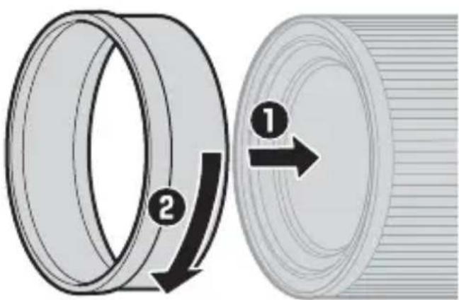 NIKON Nikkor Z 58mm f0.95 S Noct - E Attaching and Removing the Lens Hood - 1