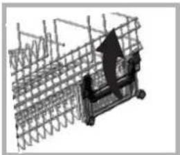 INDESIT DI 623 A - Never lift or lower the rack on one side only. - 2
