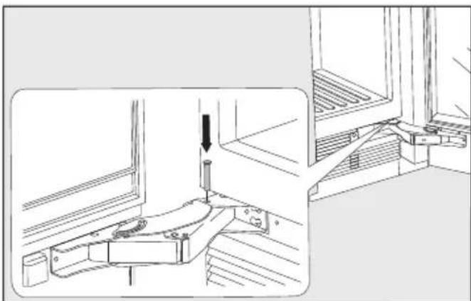 MIELE KWT 2611 Vi - Limiter l'angle d'ouverture de porte - 2