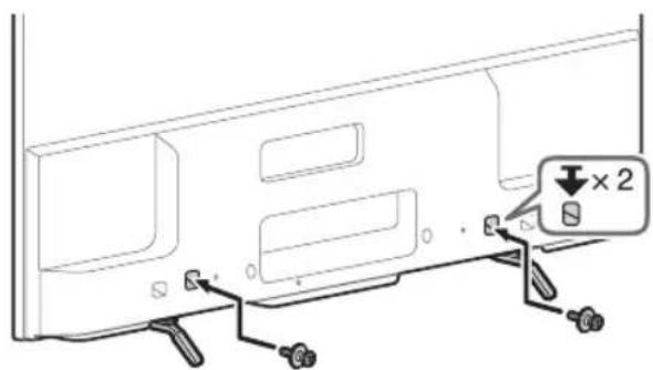 SONY Bravia KDL55W800B - 1: Fixer le support de table - 2