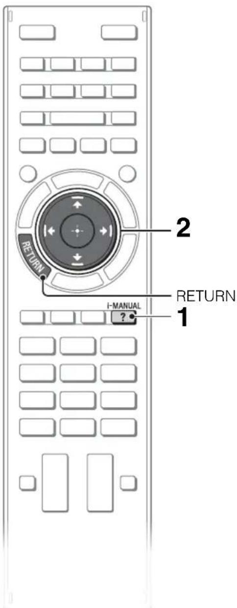 SONY Bravia KDL55W800B - Looking for instructions in the electronic manual (i-Manual) - 1