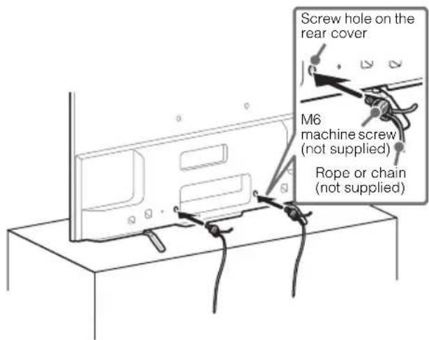 SONY Bravia KDL55W800B - Secure the TV to the Stand. - 1