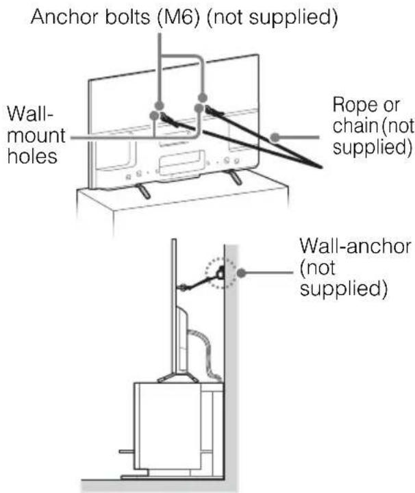 SONY Bravia KDL55W800B - Secure the TV to the Stand. - 5