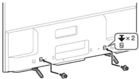 SONY Bravia KDL55W800B - 1: Attaching the Table-Top Stand - 3