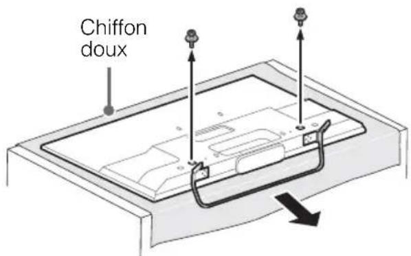 SONY Bravia KDL55W800B - Démonter le support de table du téléviseur - 1