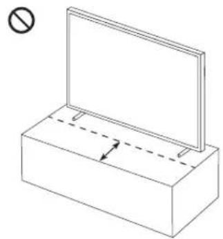 SAMSUNG The Frame QE50LS03TAU - Vorsichtsmaßnahmen beim Aufstellen eines Fernsehgeräts mit Standfuß - 2