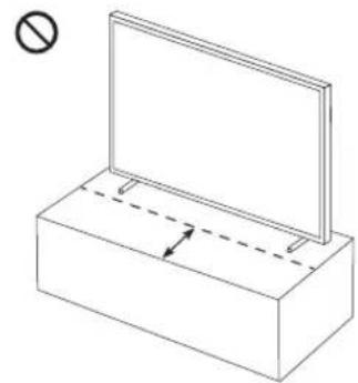 SAMSUNG The Frame QE50LS03TAU - Sakerhetsföreskrifter vid installation av TV med stativ - 2