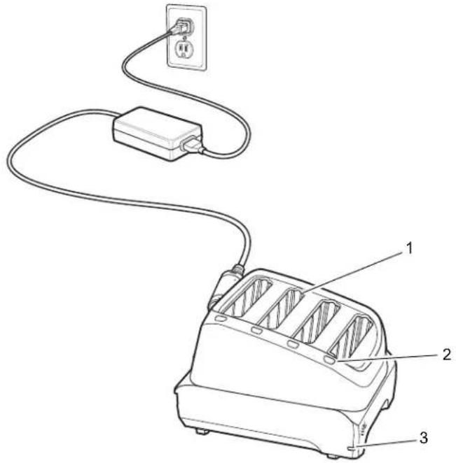 ZEBRA TC26 - Chargeur de batterie à 4 positions - 1