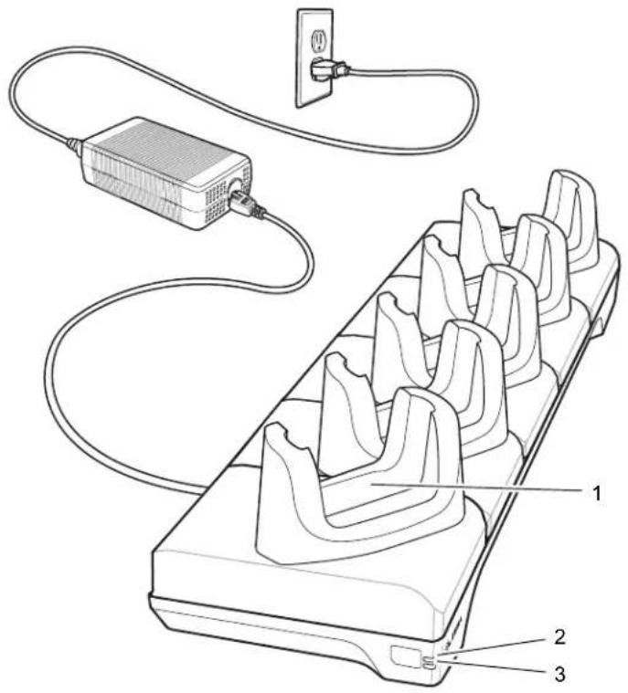 ZEBRA TC26 - Socle Ethernet à 5 positions - 1