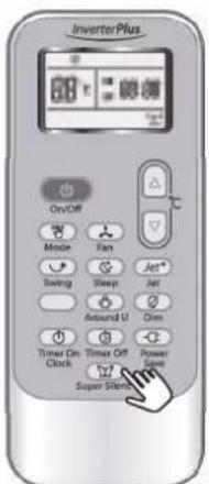 Inverter Plus 68 ° On/OFF Mode Fan Swing Sleep Jet Around U Dim Timer On Timer Off Power Clock Super Shift