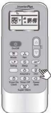 Inverter-Plus On/OFF Mode Fan Swing Sleep Jet* Around U Dim Timer On Timer Off Power Save Clock Clock Super Silent