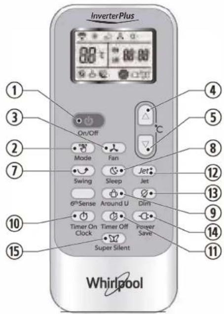 WHIRLPOOL WA20ODU32 - II BOTÃO TIMER OFF (TEMPORIZADOR DESLIGADO) - 1