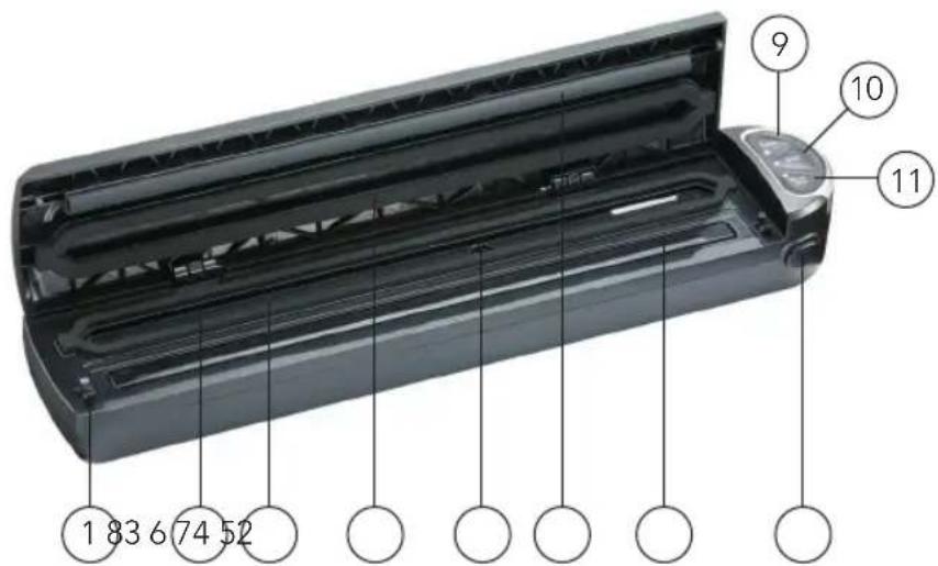WILFA Trout VS0812B - "Vac/Seal/Stop"-Schalter - 1