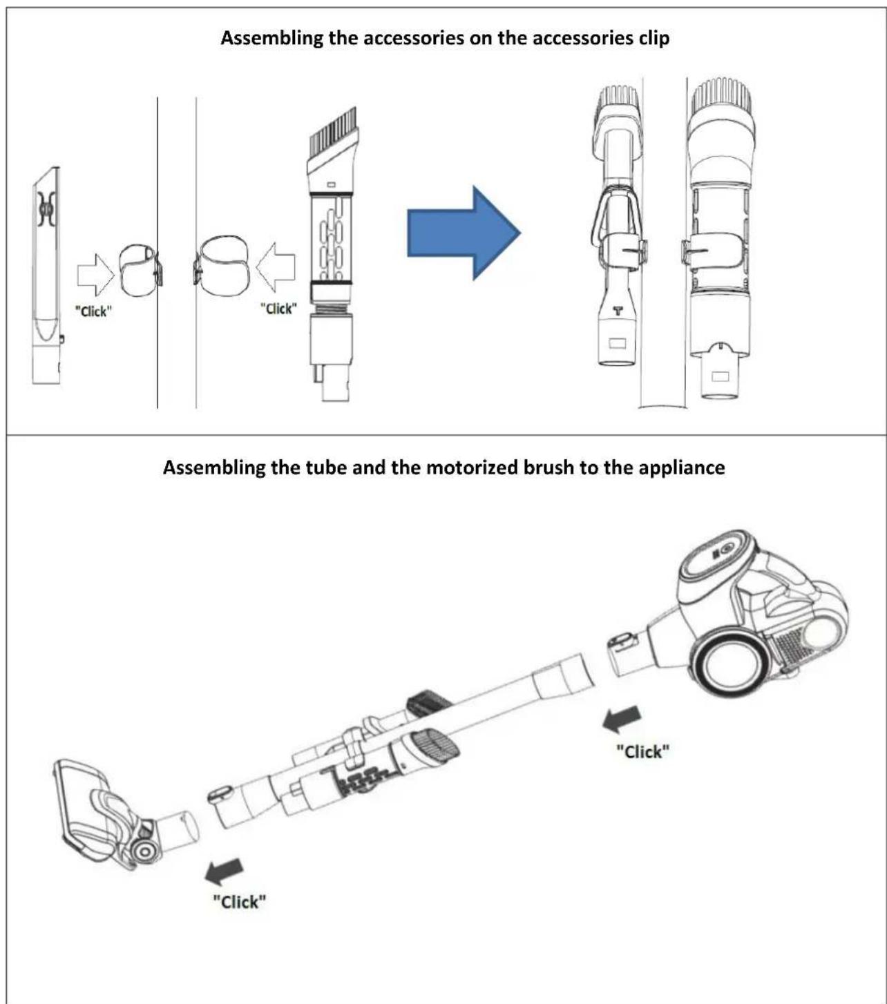 TELEFUNKEN HCTB1 - Assembling the appliance with its accessories - 1