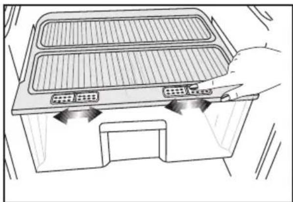 BEKO DS145010S - Crisper humidity control sliders - 1