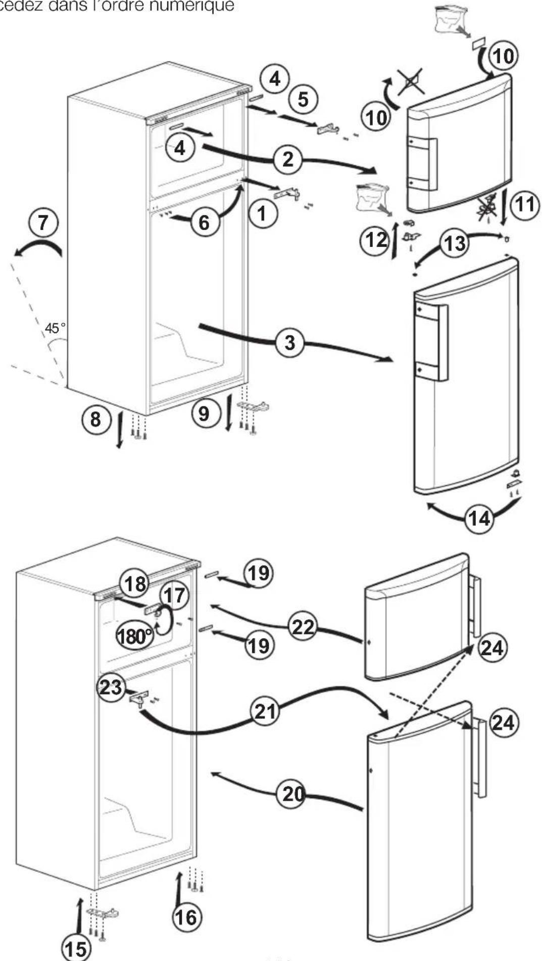 BEKO DS145010S - Réversibilité des portes - 1
