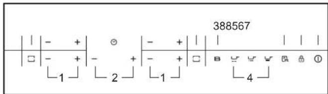 ROSIERES RES 432 - Schematic diagram of the control panel - 1