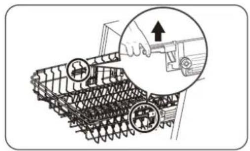 THOMSON TWBI 3815 FULL - Adjusng the upper basket - 2