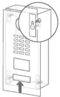 DoorBird D2101KV - FIXATION DU PANNEAU AVANT - 2