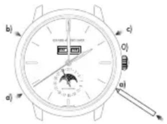 Girard-Perregaux Laureato 80189D11A231CB6A - Fases de la Luna - 1