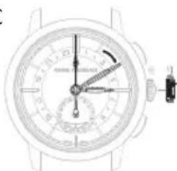 Girard-Perregaux Laureato 80189D11A231CB6A - Second time zone (local time) - 1