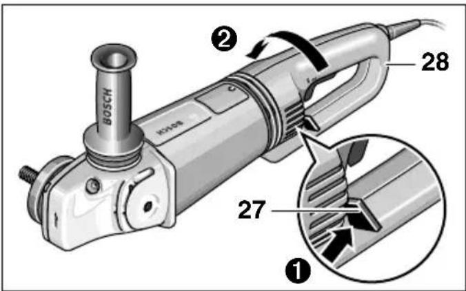 BOSCH GWS 21230 HV Professional - Koneen pään kierto - 2