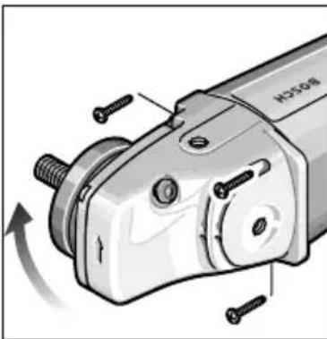 BOSCH GWS 21180 JHV Professional - Rotation de la tête de l'appareil - 1
