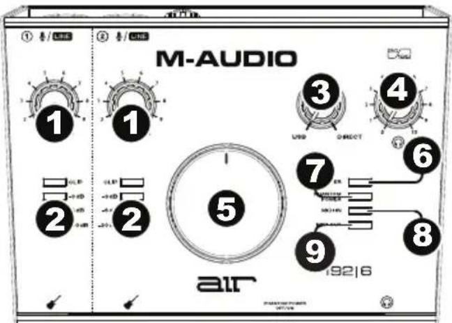 M-AUDIO AIR 192|6 - Panel superior - 1